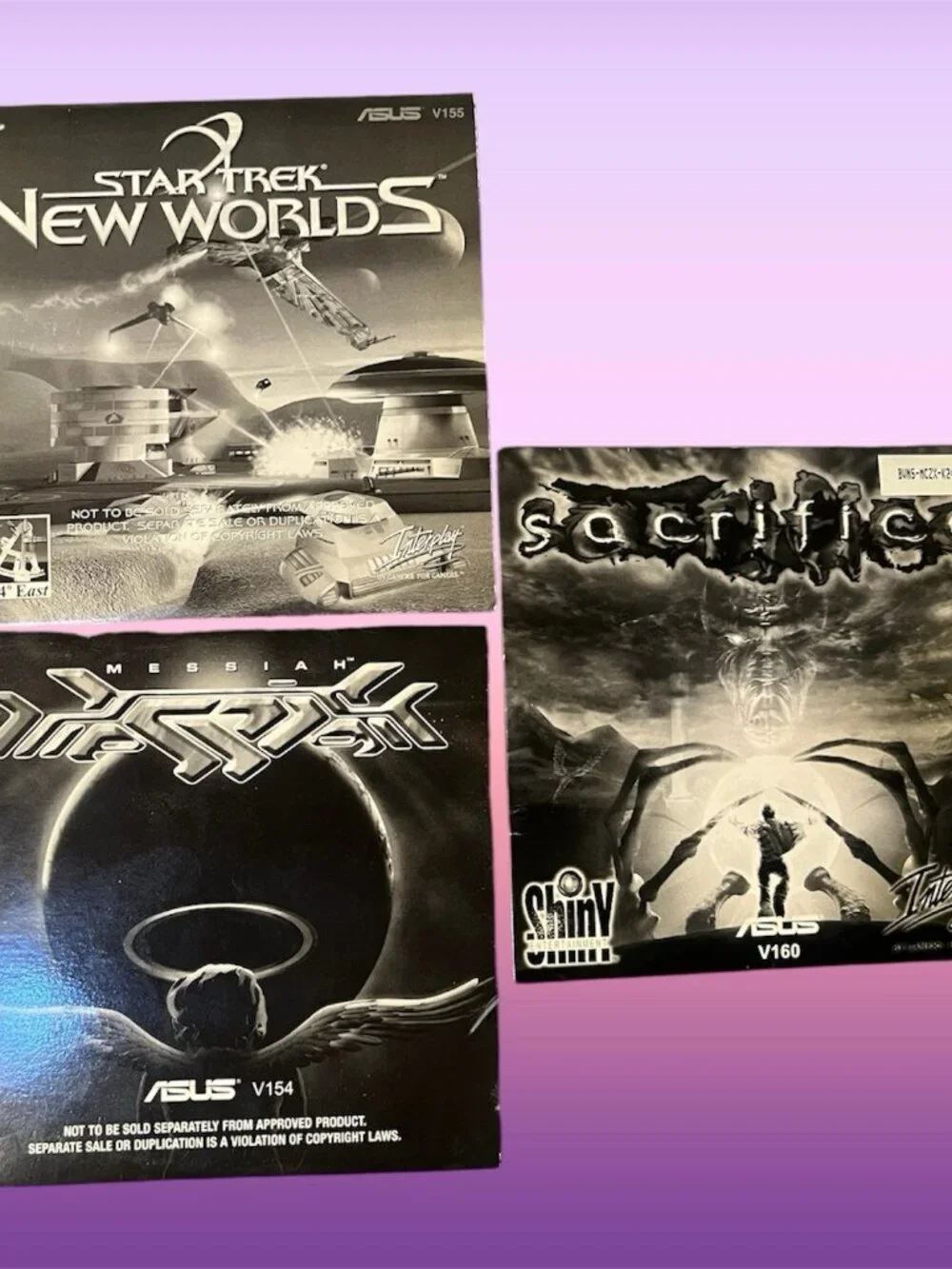 Sacrifice Star Trek New Wrolds Messiah PC 2000 Demo Promo Games In Slipcover